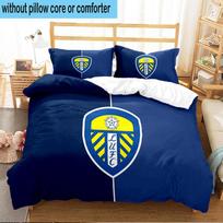 3PCS Leeds United Crest Design Bedding Set For Bedroom, Dormitory,Including 1pc Duvet Cover And 2pcs Pillowcases Large size Fan gift 140cmx200cm
