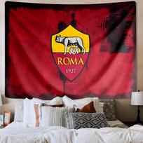 Roma Football Club Crest Tapestry Playroom Tapestry, Accessories for Bedroom,Livingroom, dormitory Room Wall Decor Fan Birthday Gifts 100cmx150cm red