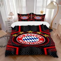 3Pcs Bayern Munich Soccer Crest Bedding Sets For All Sizes New 3D Printed Bed Cover Comforter Duvet Cover Pillowcase Bedroom Decoration 135cmx200cm