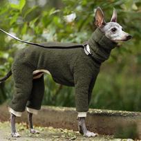 Mada Soild Kurtas Dobermano Kailis Naminių gyvūnėlių Žieminiai Fleece Vėžlio kaklo liemenė Striukė Vipetas Gree Dog Džemperis Šilti žieminiai drabužiai šuniui XL žalia