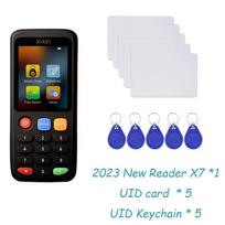 X7 RFID Išmaniojo lusto skaitytuvas IC ID žetono klonas kopijuoklis 125Khz ženklelio rašytuvas 13.56Mhz žymos dublikatorius 140x55x17mm