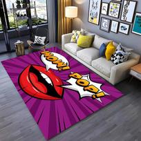 Pop Art 3D spausdinti didelio ploto kilimai namų svetainei vaikų miegamajam sofai prie durų virtuvės grindims neslystantis dekoras 50x80cm (20x31in) black