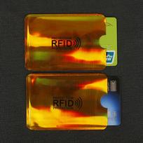Colorful RFID Anti-theft Brush Protection Cover Card Holder 1PC yellow