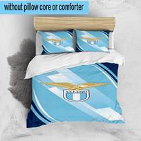 3PCS Lazio Football Crest Bedding Set,Including 1pc Duvet Cover And 2pcs Pillowcases Perfect for Bedroom, Dormitory, Fan Christmas gift 140cm*200cm