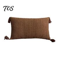 Modern Cushion Cover Maillard Color Cover, Mid Century Throw Pillow Striped or White Soft Cases for Sofa Horse Pattern, Decorative Brown Case 30x50cm ruda