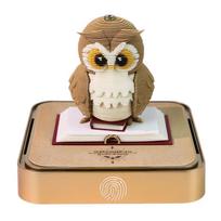 Magic Summoner 3D Memo Pad Calendar Desk Decoration Magic Owl Note Pad Cute Animal Stationery Birthday Christmas Gift for Friend 9.8x9.8x8.5cm beige
