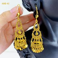 Dubai Middle East Jewelry 24K Gold Plated Earrings Personalized Simple African Nigerian Ladies Earrings Earrings 2026 brown