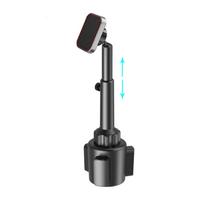 Retractable MagSafe Car Cup Holder Phone Mount, 360° Rotatable for Navigation gray