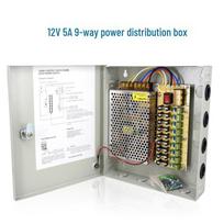 9/18-Way Power Distribution Box, 12V 5A, 4/10A, 9/20A, 18/30A, with Monitoring.