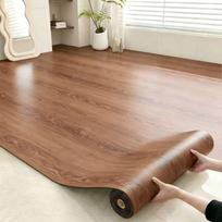1,3 mm storio lipnios grindų plytelės, vandeniui atsparios, neslystančios vinilinės grindys virtuvei, vonios kambariui, svetainei, renovacijai 40cm*3m tamsiai ruda spalva