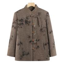 Spring and Autumn Jackets for Senior Women, Buttoned Tops, Spring and Autumn Clothing for Senior Women 5XL gray