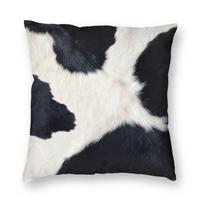 Juodai baltos karvės odos pagalvėlių užvalkalai Sofos dekoracija Imituotos karvės odos tekstūros kvadratinis dekoratyvinis pagalvės užvalkalas 45X45Cm Peach skin 30*30(CM)-1Pcs white