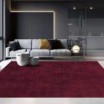 Šiaurietiško stiliaus vienspalvis svetainės didelio ploto kilimas Modernus miegamojo lovūgio kilimėlis Aukštos kokybės kavos staliuko, sofos grindų kilimėliai 100x160cm vyno raudonos spalvos