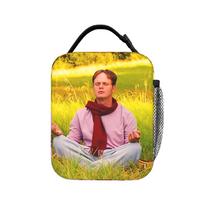 The Office Dwight Schrute Lunch Bag  Fun Lunch Box Outdoor Portable Zipper Tote Food Bags For Girls Oxford Graphic Cooler Bag One Size yellow