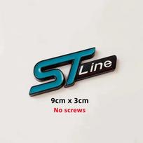 3D Metalinis ST Line Logotipas Automobilio Priekinės Grotelės Emblema Lipdukas Bagažinės Ženklelis Ford Kuga GCF5 MK3 MK4 S Max Focus Puma Fiesta Priedams