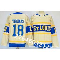 St. Louis Blues NHL Hockey Jersey Thomas 18 50 99 Fan Apparel Cotton Ice Uniform Adults XL
