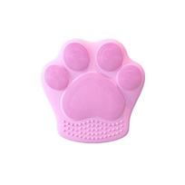 Cat Paw Elastic Silicone Face Scrubber Soft Facial Cleansing Brush for Deep Pore Exfoliating Makeup Remover Use 1 pink