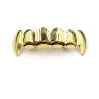 Hip Hop Teeth Grillz Electroplated Dental Grills Glossy Metal Teeth Cap For Halloween Party Cosplay Performance Music Festivals A9