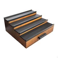 Elegantiškas medinis stalo kvepalų laikiklis, lentyna buteliukams, tualetinis staliukas ir kt. brown and black gray