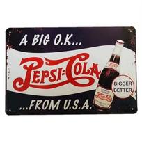 Pepsi-Cola Vintage Metal Sign Retro Tin Wall Art Nostalgic Americana Decor 30X40CM