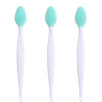Cat Grooming Brush for Cat Chin Acne Cat Black Seed Exfoliating Brush Cat Chin Acne Care Soft Silicone Scraper 4 3pcs