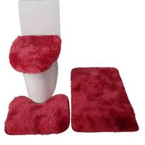 3pcs Dirt Resistant Floor Mat Absorbent Toilet Cover Toilet Pad Toilet Cushion  Living Room Style 6