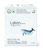 Labon Premium Organic Cotton Absorbent Ultra Wings 3 Pack, Choose 2 Types (Medium 16P / Large 14P) Ulnal medium sized 16P white