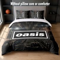 Oasis Design Lova Patalynės Komplektas 1 Antklodės Užvalkalas + 2 Pagalvių Užvalkalai Minkšti Kvėpuojantys Namų Ūkio Patalynės 135cm*200cm gray