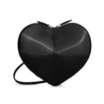 Hot-selling love bag leather one shoulder underarm messenger bag niche high texture three-dimensional heart bag women black