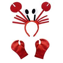 with Gloves Red Lobster Costume Set Animal Character Animal Headgear Costume Headwear  Party Props Style A red
