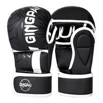 Pusės pirštų MMA bokso pirštinės Treniruotėms Muay Thai Smūgiavimas į bokso maišą Suaugusiems Vaikams PU Oda S M L Large juoda balta spalva