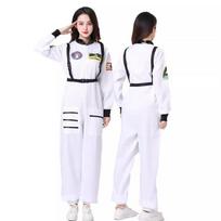 Halloween Space Costumes Men and Women Astronauts Stage Drama Costumes M white