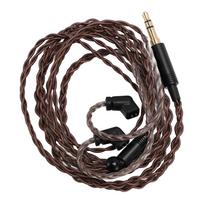 Earphone Cable, 3.5mm to 2 Pin 0.78mm, Gold Plated, Clear Sound,   Resistant, Optimal Ear Hook, Aesthetic Design, for QDC, , UE, CCA, TRN, black