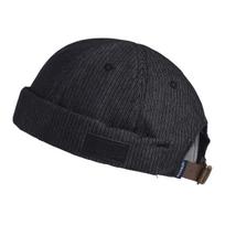 Men Women Dome Melon Skullies Beanie Cap Fashion Vintage Brimless Landlord Hat Streetwear Hip Hop Docker Caps Unisex Skullcaps black