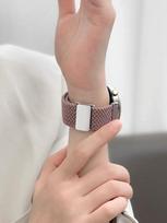 Correa Band For Samsung Galaxy Watch 7 FE 5 Pro 4 6 classic 44mm 40mm Nylon Braided sport bracelet correa Galaxy Watch 7 Strap Galaxy Watch 4 44mm gray