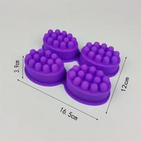 3d Silicone Soap Mold Massage Shape Mold For Massage Therapy Soap Making Tool Oval Spa Soap Mould Crafts Accessories 4Holes