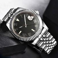 Tandorio For Vimbldono stiliaus ciferblatas 36mm/39mm Safyro stiklas 100m atsparumas vandeniui Romėniški skaitmenys Vyriški laikrodžiai Japonijai NH35A 36mm-Glass Back gray