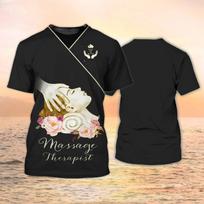 Massage Therapist Therapy Tshirt Massage 3d Printed Tshirt Unisex Summer Style Casual Tshirt Matches the image,S beige