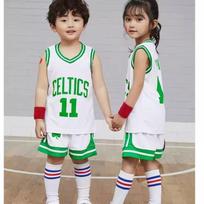 Boys Girls Basketball Jersey Set Kids Training Match Performance Uniform 24 Number Print M Height 130cm - 140cm