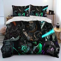 3D VALORANT Game Comforter Set King Queen Size Duvet Cover Pillowcase Cartoon Gamer Bedding for Kids 70x133cm 2pcs