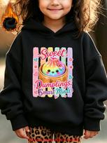 Sweet Dumplings Smart Minds Graphic Hoodies for Teen Girls Warm Printed Sweatshirt Kawaii Birthday Present School Hooded Tops 150 brown