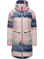 Ragwear Striukė-paltas 'Holstic' gelsvai pilka spalva / tamsiai mėlyna jūros spalva / mėtų spalva / rožių spalva
