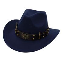 American Top Hat, Western Cowboy Hat, Fast Sell Jazz Hat, Wholesale Felt Hat, Cross-Border Foreign Trade Woolen Hat, Men And Women one size fits all black