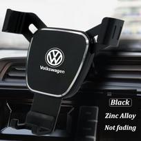 Valve Stems Caps Gravity Car Phone Holder Air Vent Clip Cell Phone Stand Support Interiors For Volkswagen VW RLine R Golf Amarok Y7 black