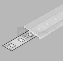 4m LED juostos profilio dangtelis C3 CLICK, skaidrus