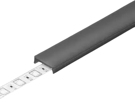 LED juostos profilio dangtelis C3 CLICK, juodas, 1m
