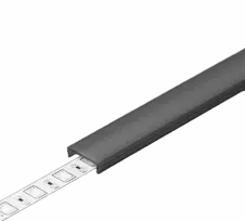 LED juostos profilio dangtelis C CLICK, juodas, 4m