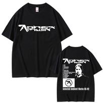 Aphex Twin Selected Ambient Works 85 92 Grafinis marškinėlis Unisex Moteriška Mada Vintage Per dydį Marškinėlis Unisex Laisvalaikio Medvilniniai Marškinėliai M black