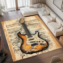 Juoda Balta Fortepijono Klavišų Kraštinė G-raktas Neslystantis Grindų Kilimas Muzikos Studija Mokytojas Plaunamas Vidaus Svetainė Miegamojo Plotas Kilimas 60x90cm( 23x35in )