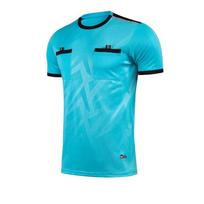 Soccer Referee Jersey Set Mens Bamboo Fiber Sports Uniform Running 3XL blue